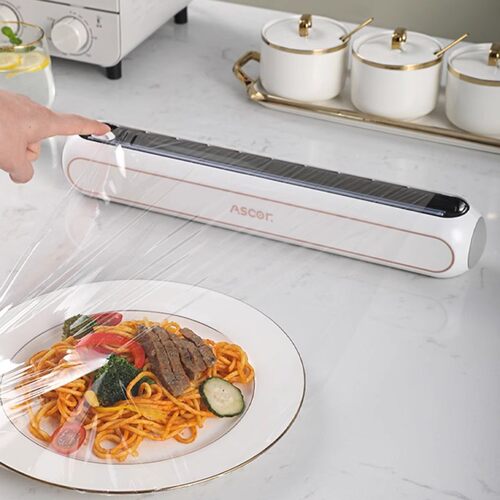 一次性保鲜膜切割神器厨房免撕滑刀食品级家用磁吸冰箱壁挂锡纸盒
