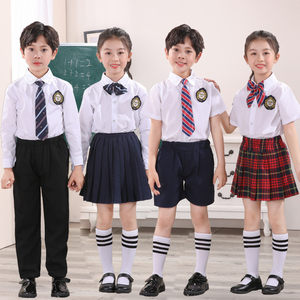 幼儿园园服儿童合唱服小学生英伦校服套装学院风毕业照演出服夏装