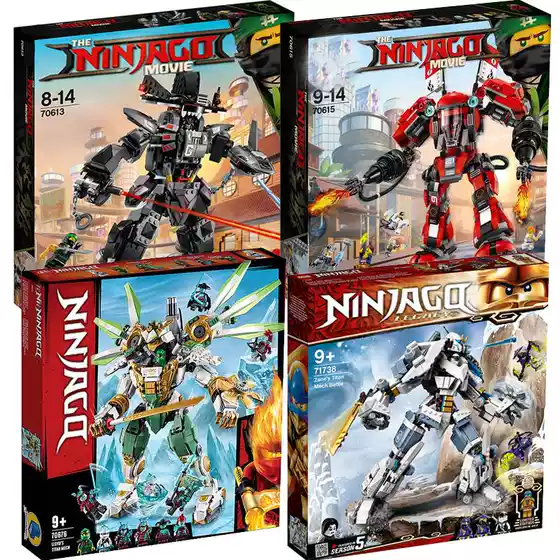 Ninjago 70613 Super Fire Dark Overlord Titan Mech Assembly Chinese 71738 Building Blocks for Boys