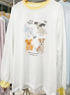 实拍韩代款春夏薄款雪花麻棉花苞袖宽松慵懒风防晒休闲打底T恤女