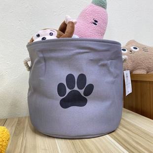 30灰色系百搭小脚丫玩具收纳桶车载收纳筐原单收纳篮赃衣桶