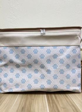 【55X40X40高】蓝脚丫拉链款（带盖带钢圈）微瑕100L被子收纳筐