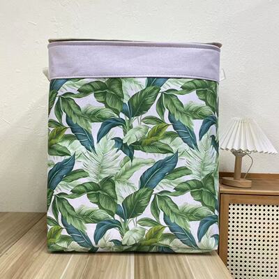 【50X40X60高】北欧绿叶拉链款防潮120L储物大容量家用收纳筐