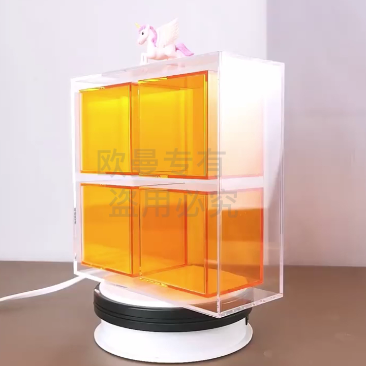 亚克力悬浮盒子泡泡玛特彩色盲盒展示盒popmart手办收纳架定制