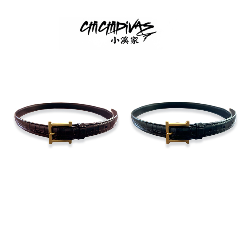 （小溪家）细腰带简约百搭裤子裙子皮带时髦小众设计感皮腰带