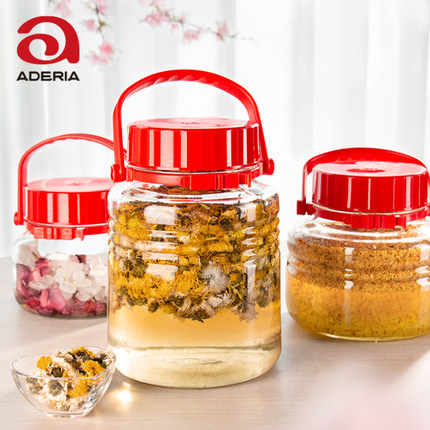日本aderia阿德利亚泡酒专用酒瓶玻璃瓶泡花酒瓶密封罐食品储物罐