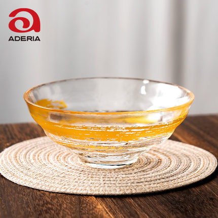 aderia日本进口石冢硝子手工耐热玻璃汤碗甜品沙拉碗轻奢高档礼物