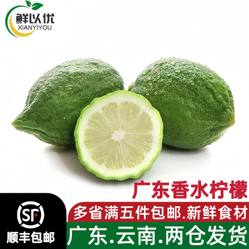 广东香水柠檬批发新鲜奶茶店专用柠檬一级青柠无籽薄皮厚皮