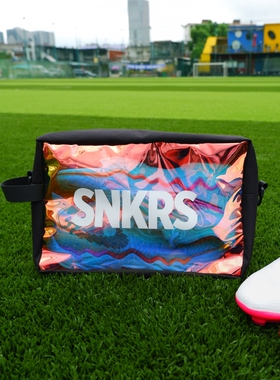 来图定制球鞋收纳包鞋包鞋子袋子游泳防水镭射极光面小单10个起订