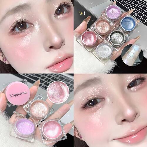 Pearl Gloss Highlighter Paste Makeup Wet Shine Diamond Glitt