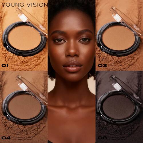 Professional matte contour powder tray creates a 3D facial c
