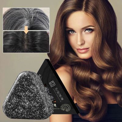 Herbal Black Hair Growth Shampoo Bar Ganoderma Polygonum Mul