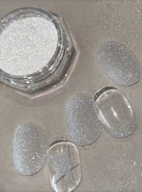 Sea Salt Crystal Diamond Nail Powder, Ultra Fine Glitter Sug