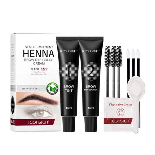 Eyelash Eyebrow Tint Permanent Dye Kit Waterproof Lasting Fa