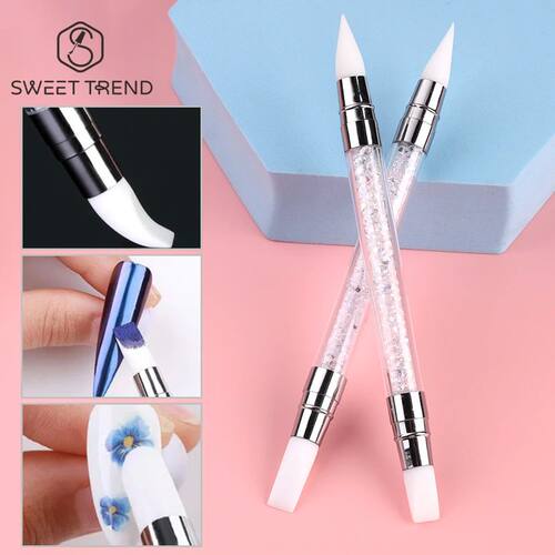 Double Head Silicone Nail Art Pen Carving Flower Sculpting P