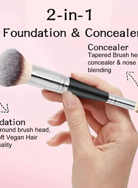 Double Head Professional Makeup Brushes 2 In 1 Foundation Br