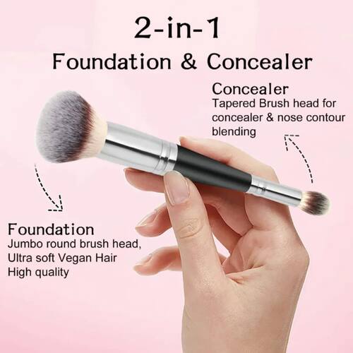 Double Head Professional Makeup Brushes 2 In 1 Foundation Br