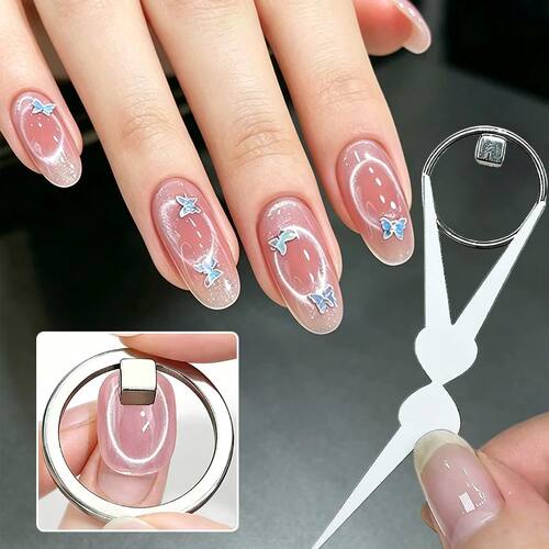 Black Hole Shape Cat Eye Nail Art Magnet Suck Hollow Cat Eye