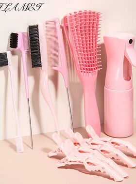 Detangling Brush 10 Pieces Hair Brush Set For Afro Curly Coi