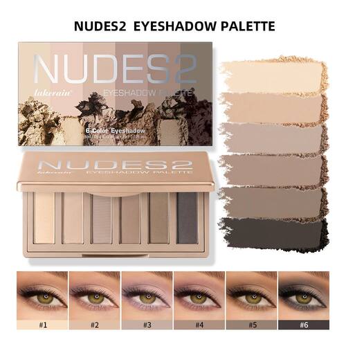 6 Color Eyeshadow Palette Matte Long-Lasting Waterproof Blen