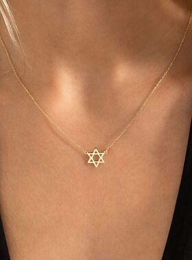 Stainless Steel Necklace Simple Matching Six Mansion Pendant