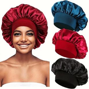 Sleep Night Hat Sleeping Solid Women Cap Hair Satin Newly