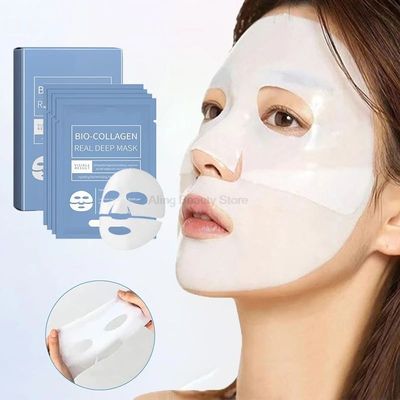 4Pcs/Box Absorbable Bio-Collagen Real Deep Moisturizing Mask