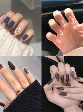 24PCS Fake Nails Art Nail Tips Press on False with Designs