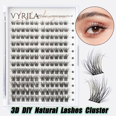 Individual Lashes Cluster C Curl Mix Lash Clusters 3D Wispy