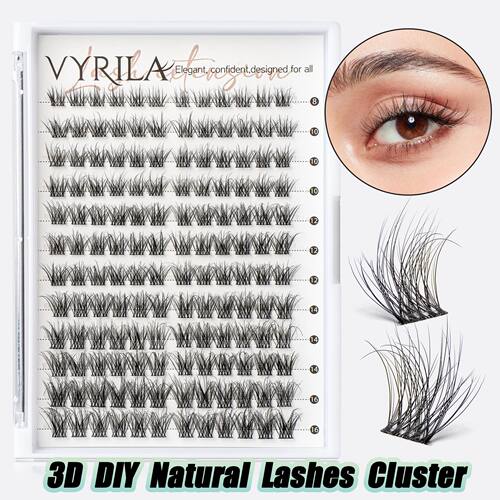 Individual Lashes Cluster C Curl Mix Lash Clusters 3D Wispy
