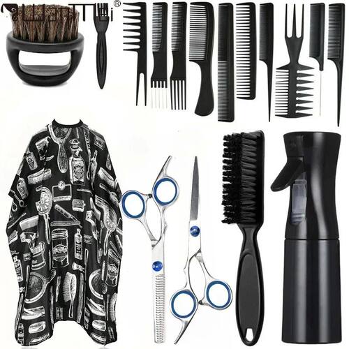 Salon Barber Cloak Set Barber Stylist Cloak with Buckle Neck