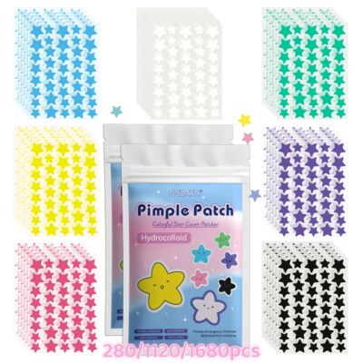 280/1120/1680pcs Seven-Color Star Pimple Patches – Invisibl