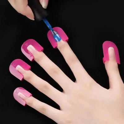 26pcs/set 10 Sizes G Curve Shape Varnish Shield Nail Protect