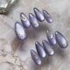 Cat Wearable Sets Nails Long Eye 24pcs Press Purple Alm