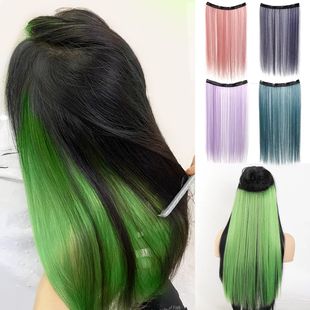 20 Inch Long Synthetic Straight Clip-In Hair Extensions for