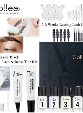Gollee Lash and Brow Tinting Perm Kit Black Natural Eyelash