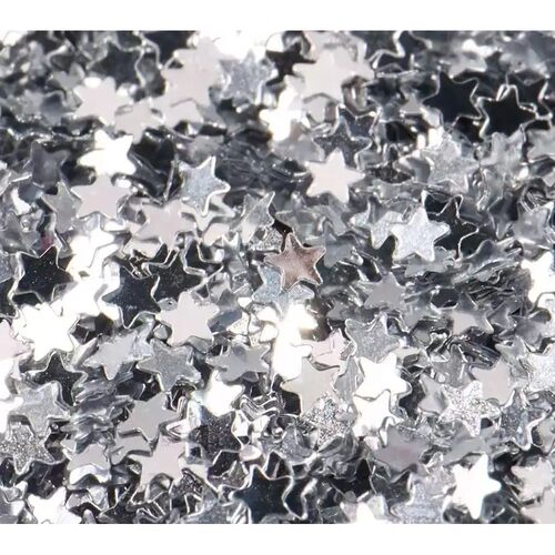 3pcTiny Star Glitter Nail Flake Golden Silvery Black Small P
