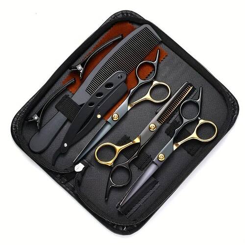 Stainless Steel Hair Scissors Set - Professional Thinning &