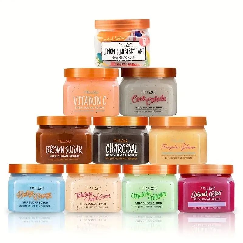 Vegan Mango Lemon Blueberry Strawberry Exfoliator Body Scrub