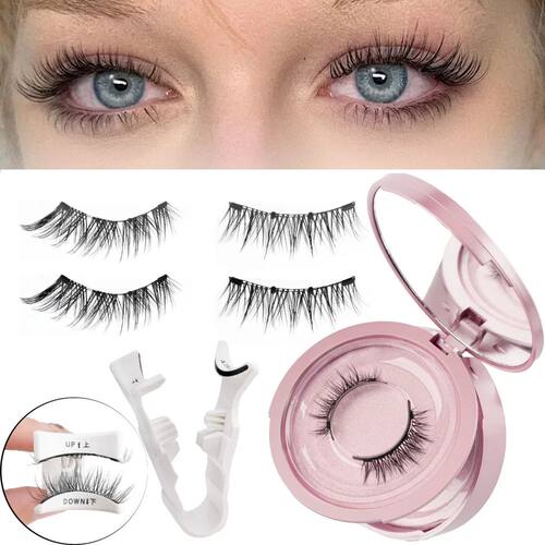 Magnetic Eyelashes 1/2 Pairs Handmade 3D Mink Lashes Reusabl