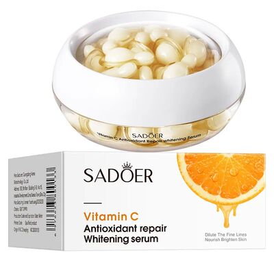 30pcs SADOER Rose Sanil Vitamin C Face Serum Capsule Facial