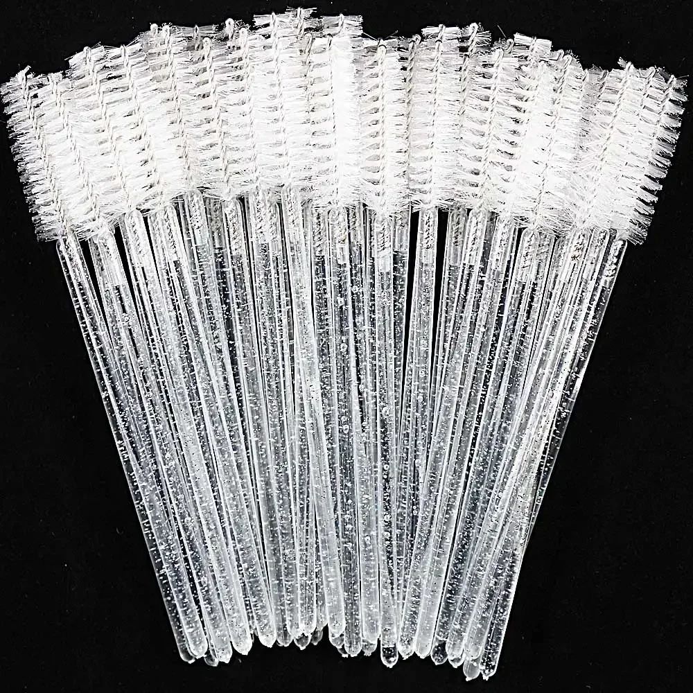 Disposable Crystal Eyelashes Brush Comb 50Pcs Eye Lashes Ext