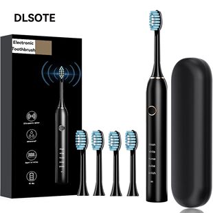 Sonic Electric Adult Toothbrush Rechargeable With 4 Replacem