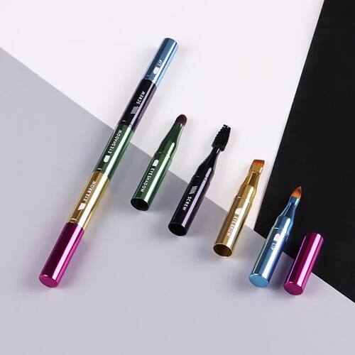 4 in 1 Portable Retractable Travel Lip Eye Brush Professiona