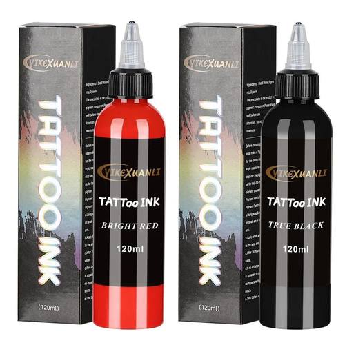 120ml red/black Tattoo Ink Pigment with box BodyArt Tattoo K