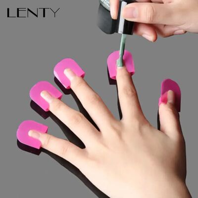26pcs/set 10 Sizes G Curve Shape Varnish Shield Nail Protect