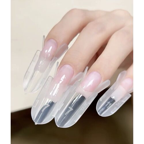 120pcs Rocket Shape Sandwich Dual Nail Form Extension Nail P
