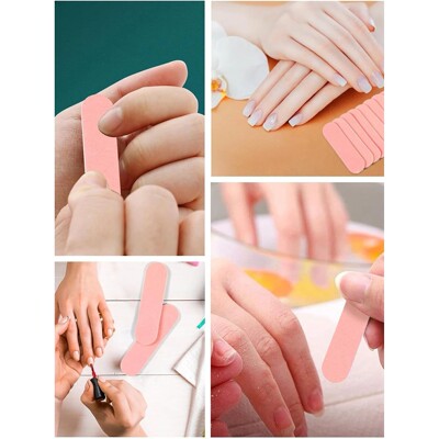 15 to 1000 Pcs Mini Pink Nail Files Double Sided Emery Board