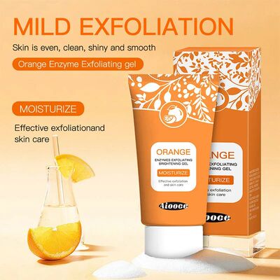 Orange Exfoliating Brightening Gel,Face Body Moisturizing Pe