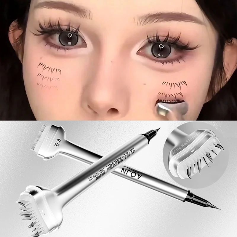 Reusable Eyelash Ink Seal Pen 2 In 1 Lower Eyelash Stamp Too